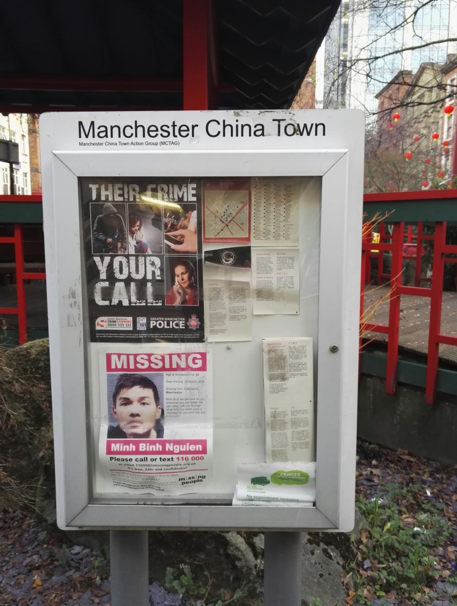 Manchester Chinatown Notice Board